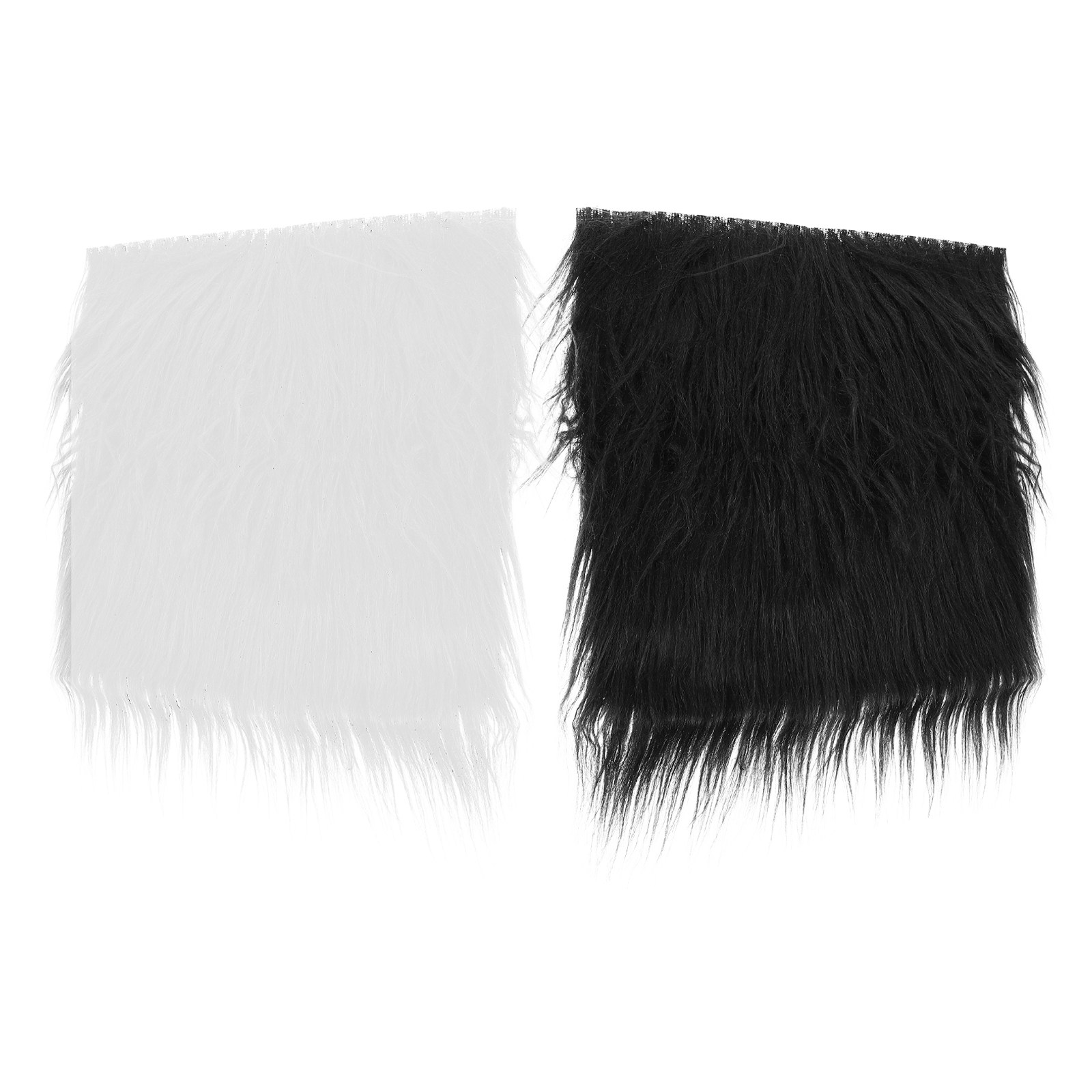 Sewing In Textile - 2Pcs Long Pile Synthetic Square Fabric