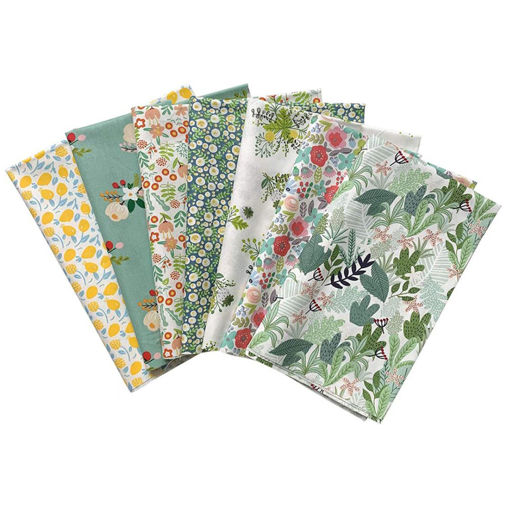 7 Pcs Floral Sewing Cloth Prec - Sewing In Textile ulasan dan harga