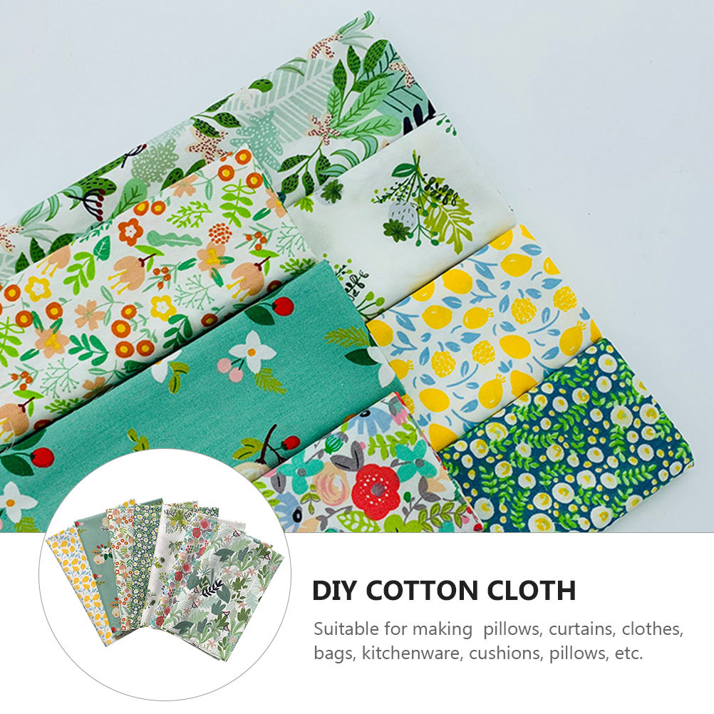 7 Pcs Floral Sewing Cloth Prec - Sewing In Textile ulasan dan harga