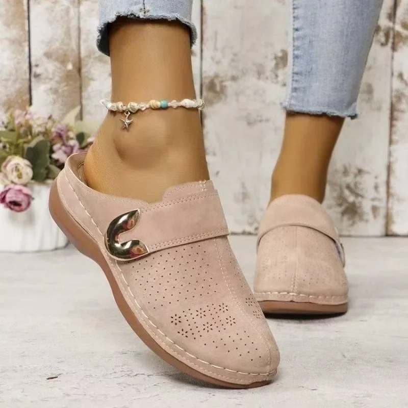 Women's solid-colored wedge sa - Velcro Sew On ulasan dan harga