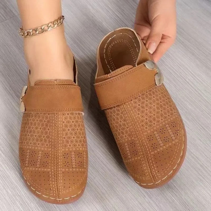 Women's solid-colored wedge sa - Velcro Sew On ulasan dan harga
