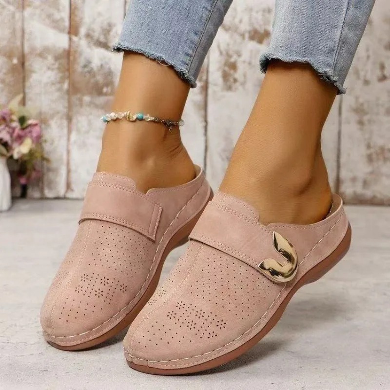 Women's solid-colored wedge sa - Velcro Sew On ulasan dan harga