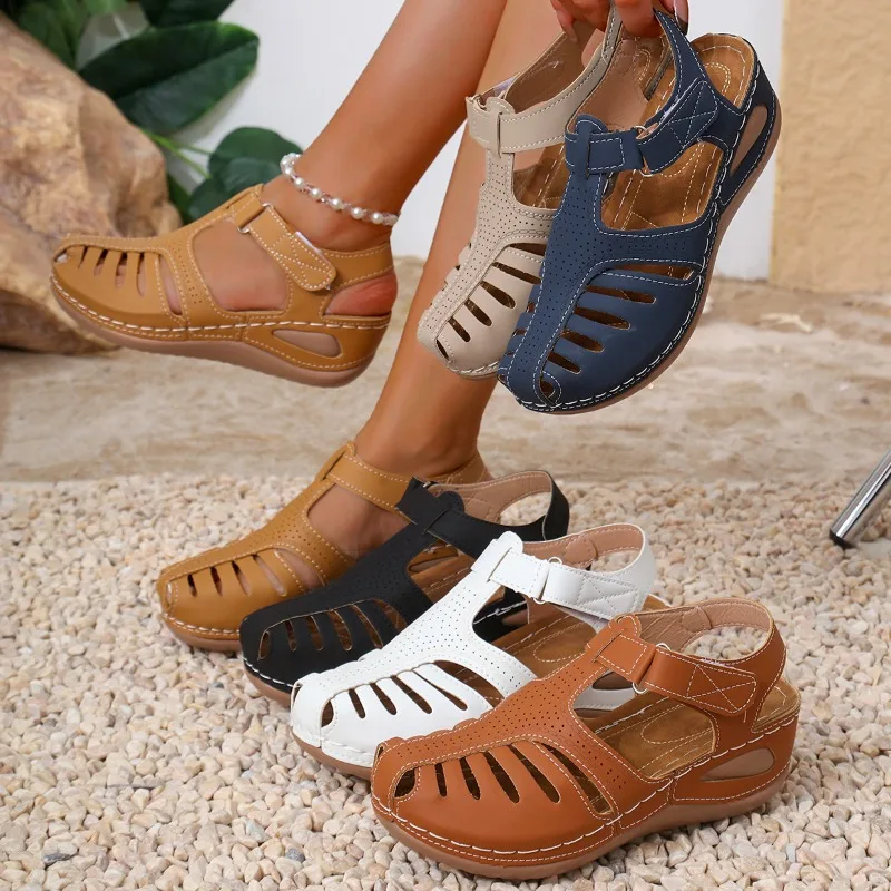 Women Closed Toe Fisherman San - Velcro Sew On ulasan dan harga