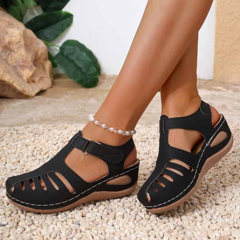 Women Closed Toe Fisherman San - Velcro Sew On ulasan dan harga