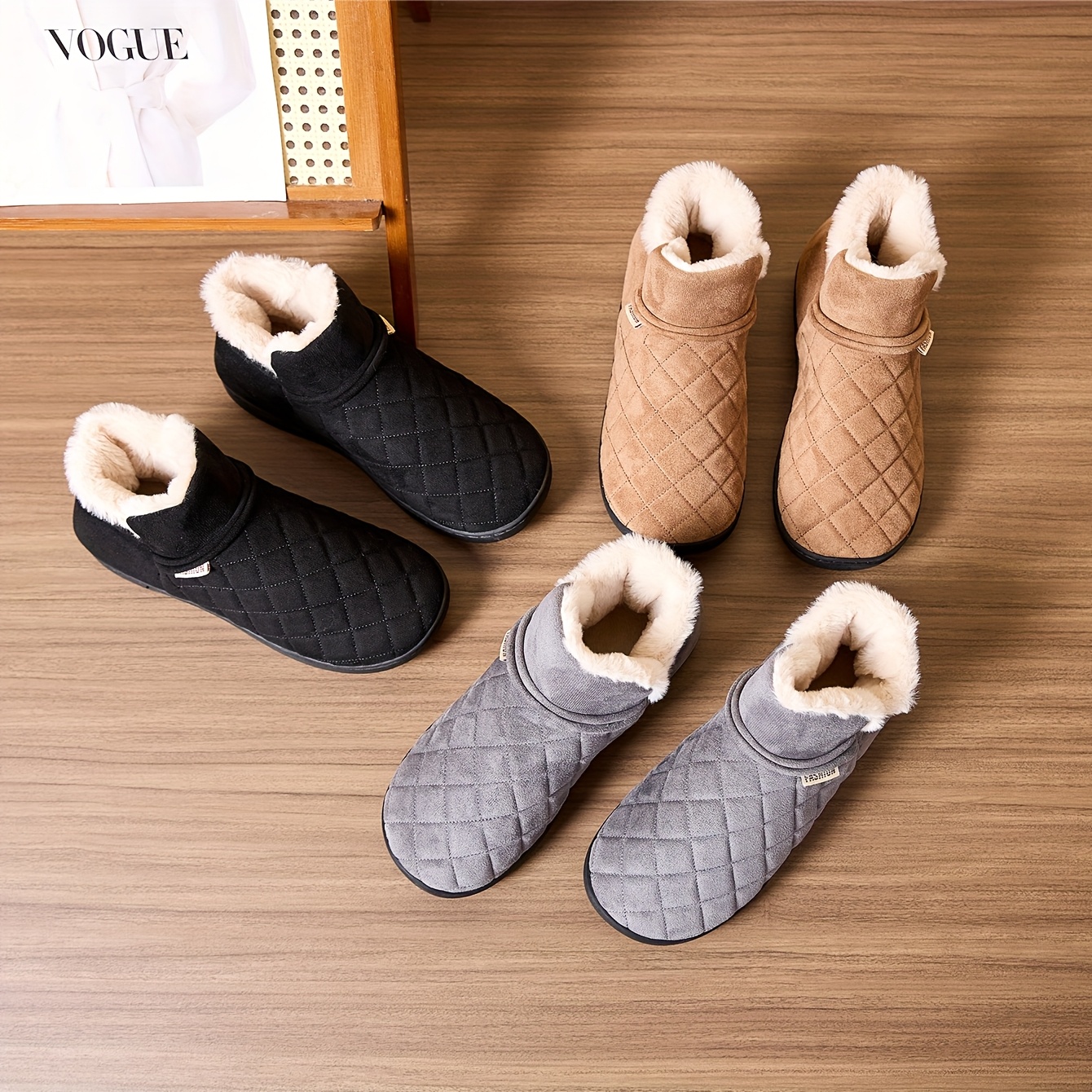 Winter Warm Plush Slippers Men - Sewing House ulasan dan harga