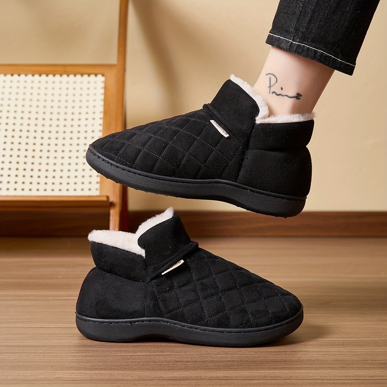Winter Warm Plush Slippers Men - Sewing House ulasan dan harga