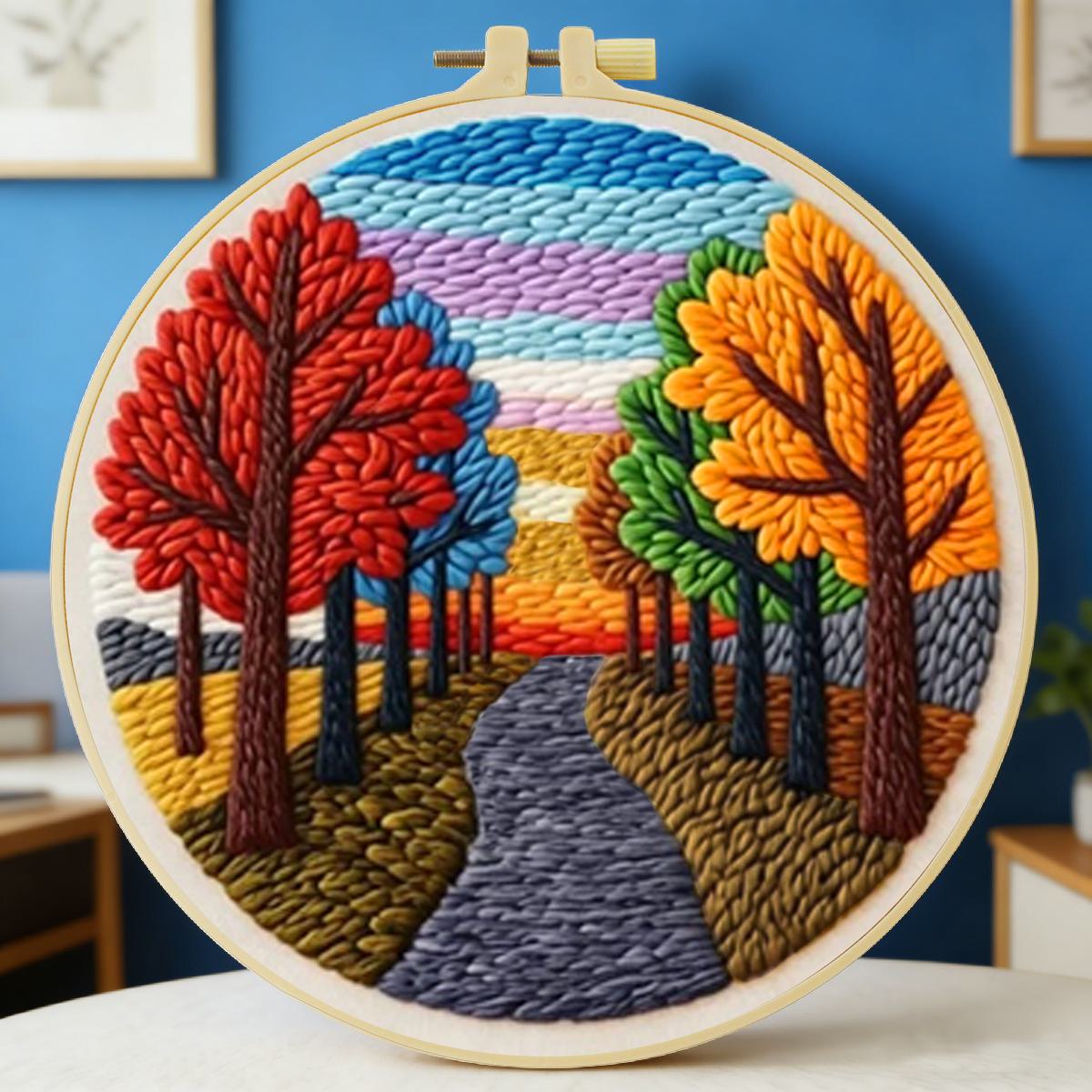 20X20CM/7.87inch Scenery punch - Sewing Textile Art ulasan dan harga