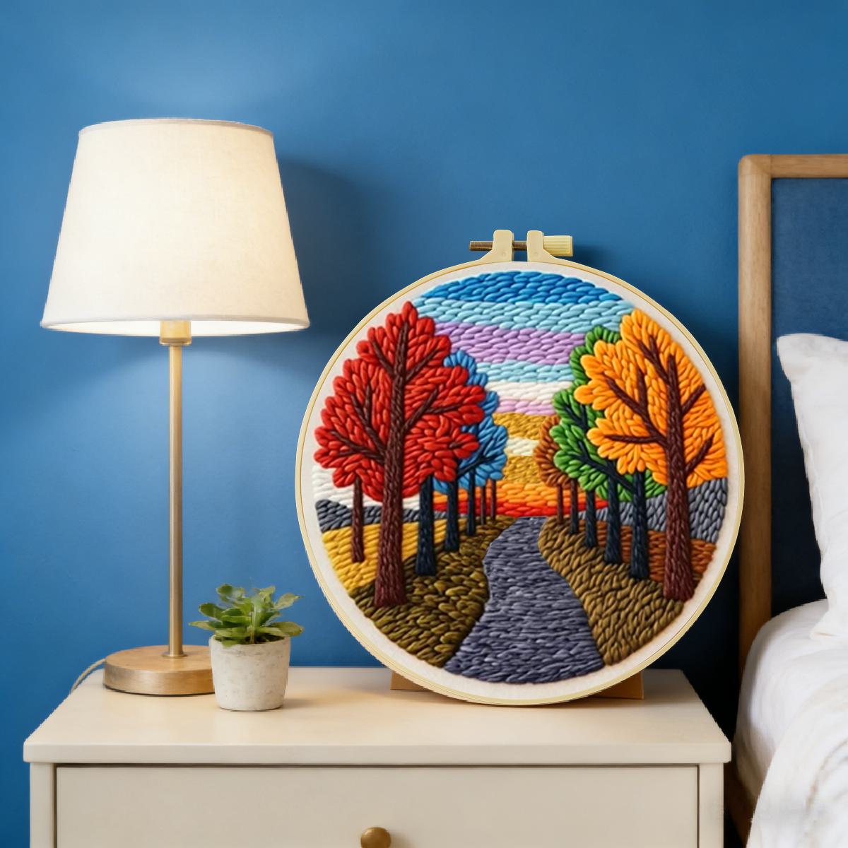 20X20CM/7.87inch Scenery punch - Sewing Textile Art ulasan dan harga
