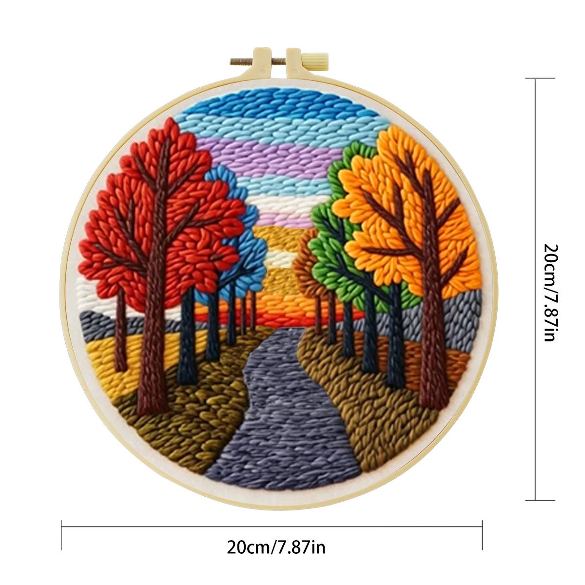 20X20CM/7.87inch Scenery punch - Sewing Textile Art ulasan dan harga