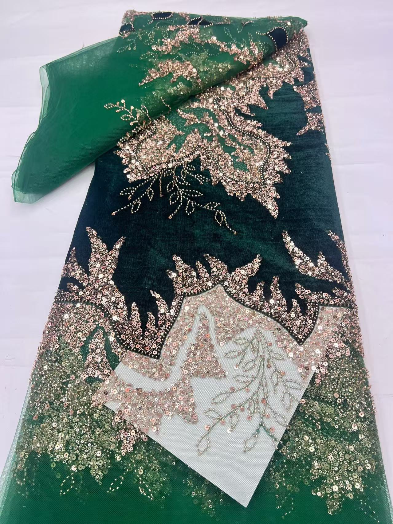 High-Quality African Velvet La - Sewing Velvet Fabric ulasan dan harga