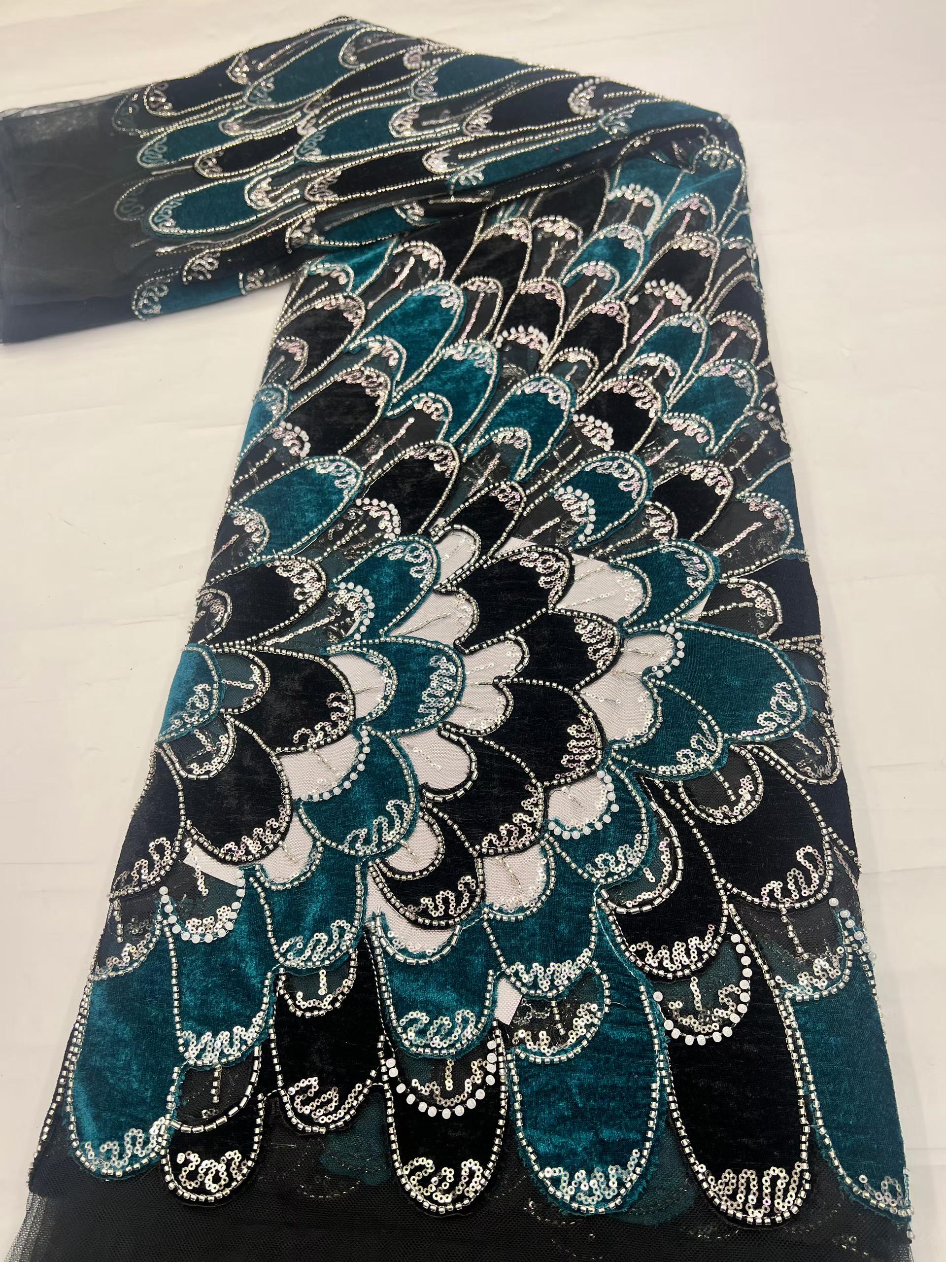 Luxury african fabric for wome - Sewing Velvet Fabric ulasan dan harga