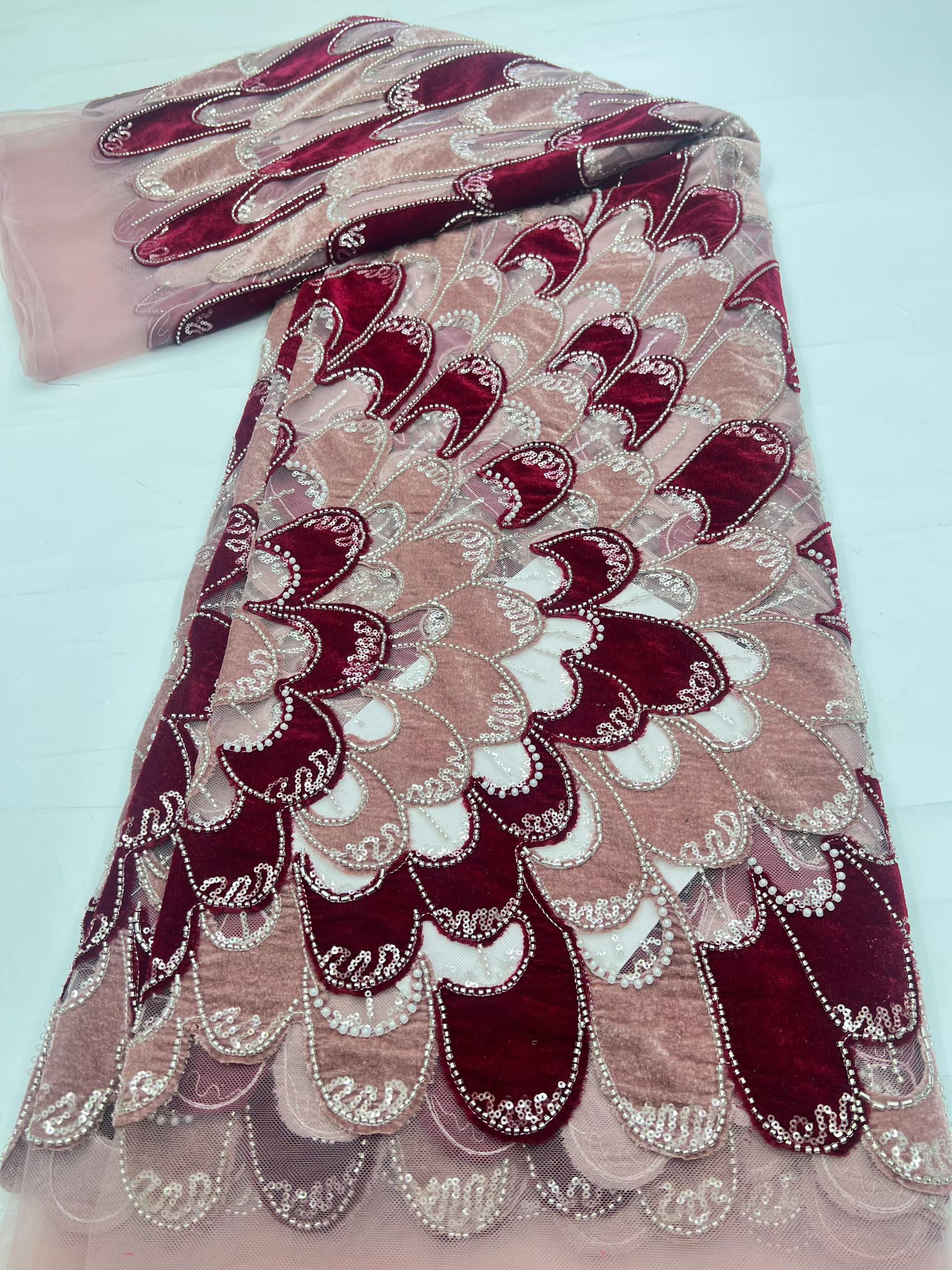 Luxury african fabric for wome - Sewing Velvet Fabric ulasan dan harga