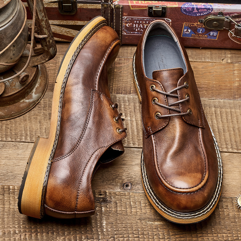 Genuine Leather Brogue Shoes L - Sewing Latex ulasan dan harga