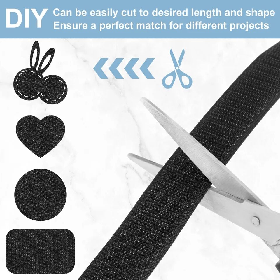 1/2/3/5Meters Sew on Hook and  - Velcro Sew On ulasan dan harga