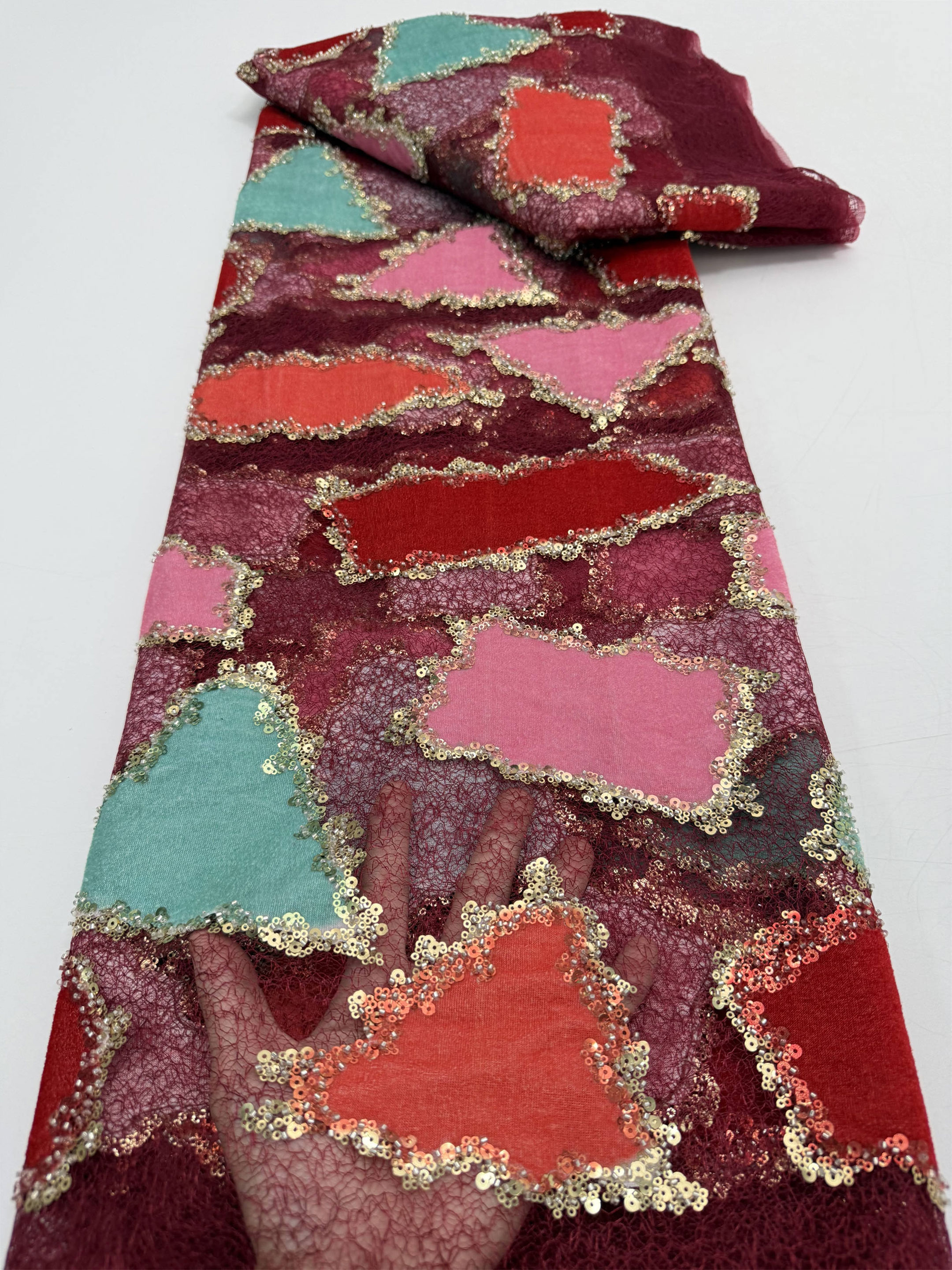 African Velvet Lace Fabric wit - Sewing Velvet Fabric ulasan dan harga