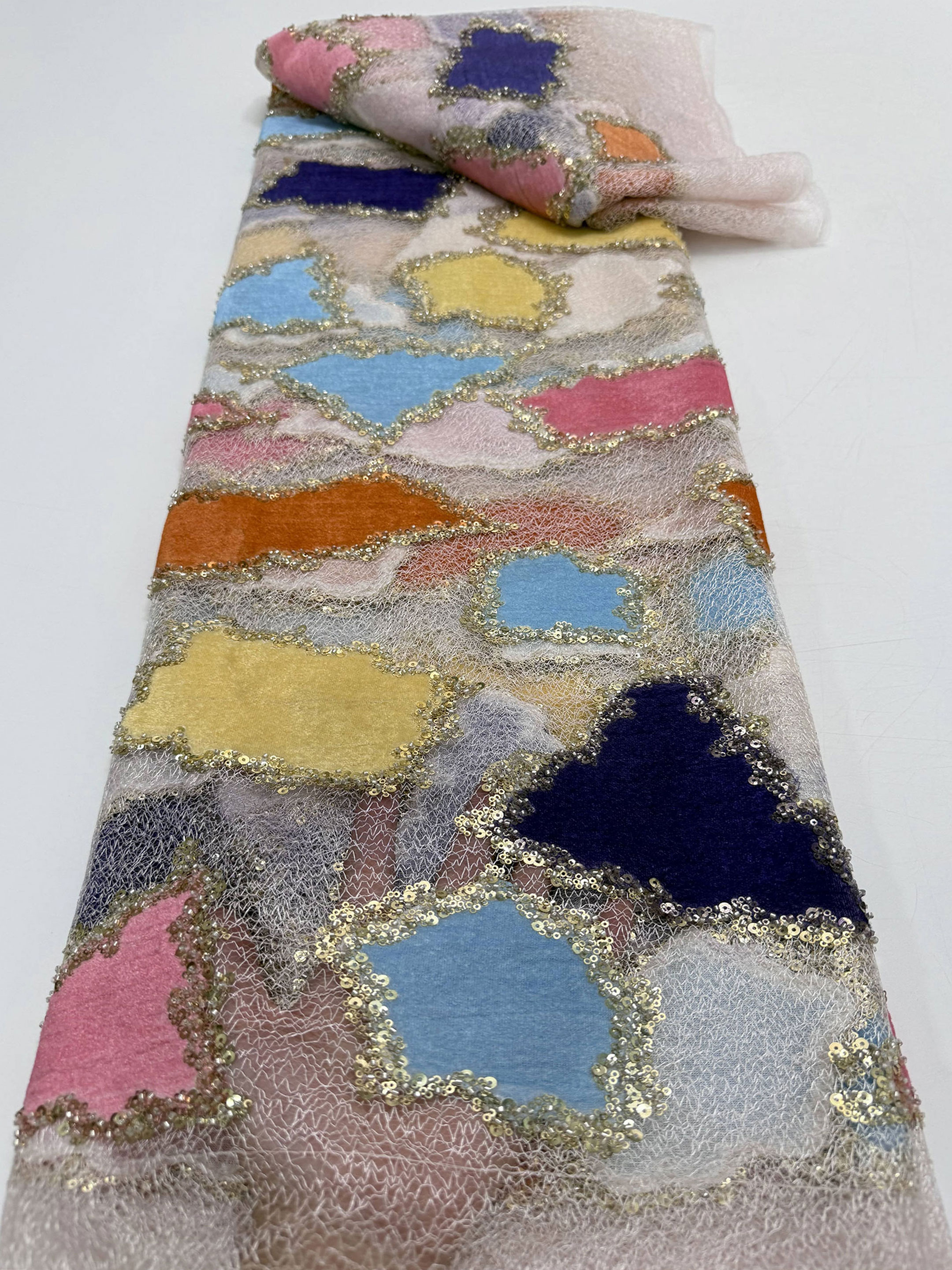 African Velvet Lace Fabric wit - Sewing Velvet Fabric ulasan dan harga