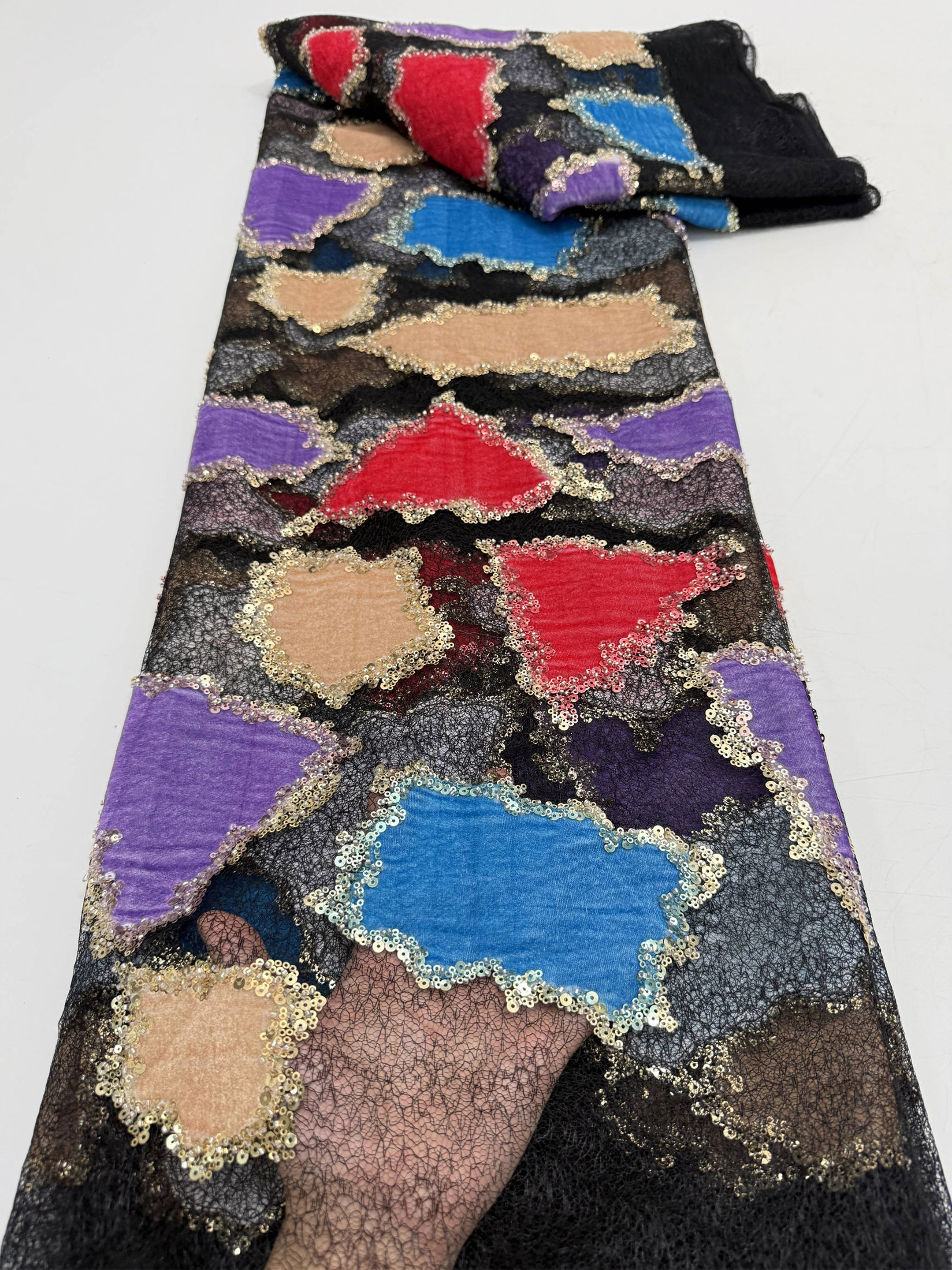 African Velvet Lace Fabric wit - Sewing Velvet Fabric ulasan dan harga
