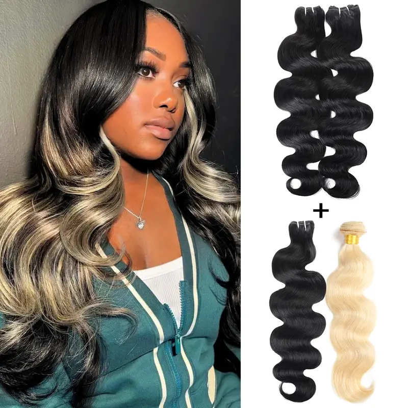 1B/613 Blonde Body Wave Bundle - Sewing Lab ulasan dan harga