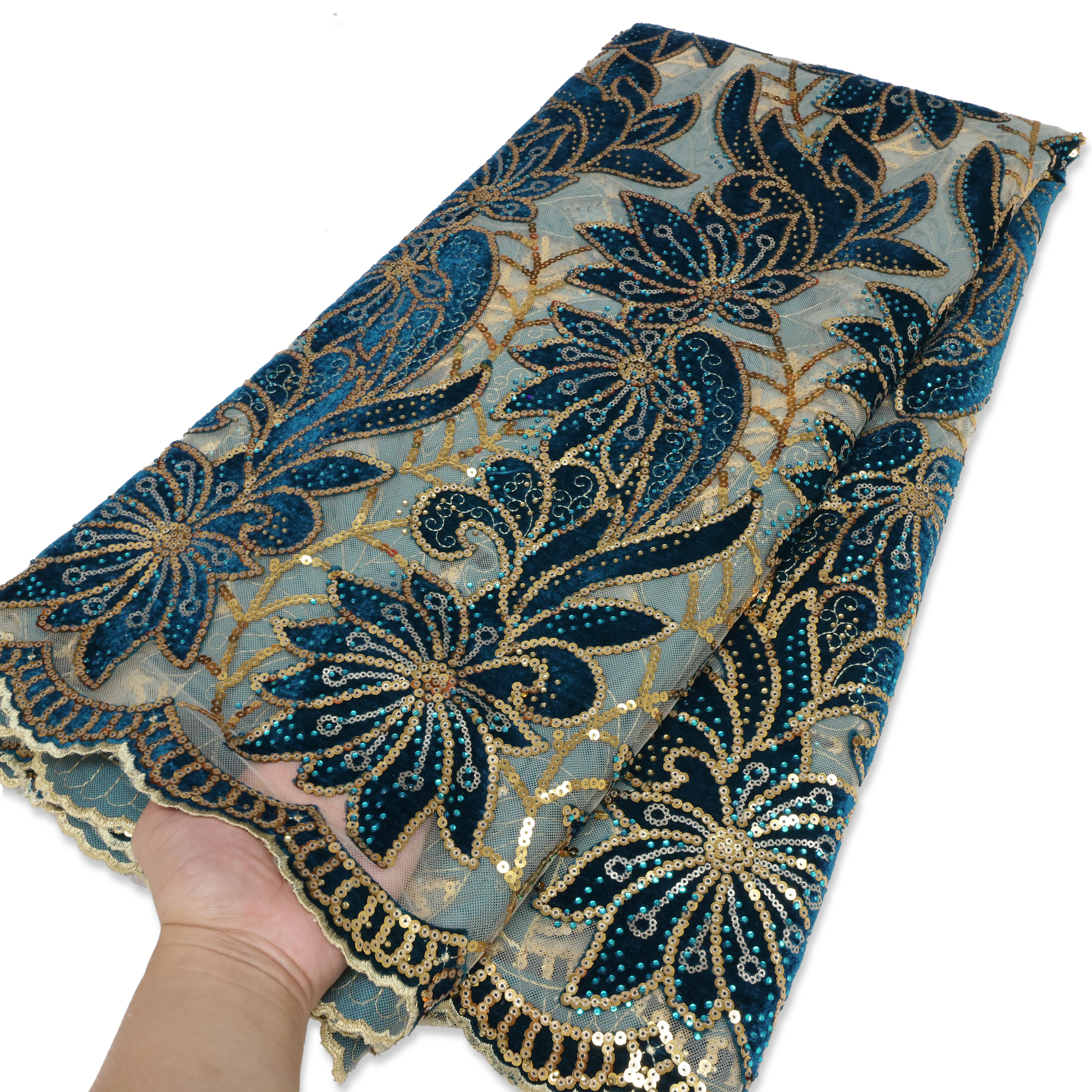 African Velvet Lace Fabric 202 - Sewing Velvet Fabric ulasan dan harga