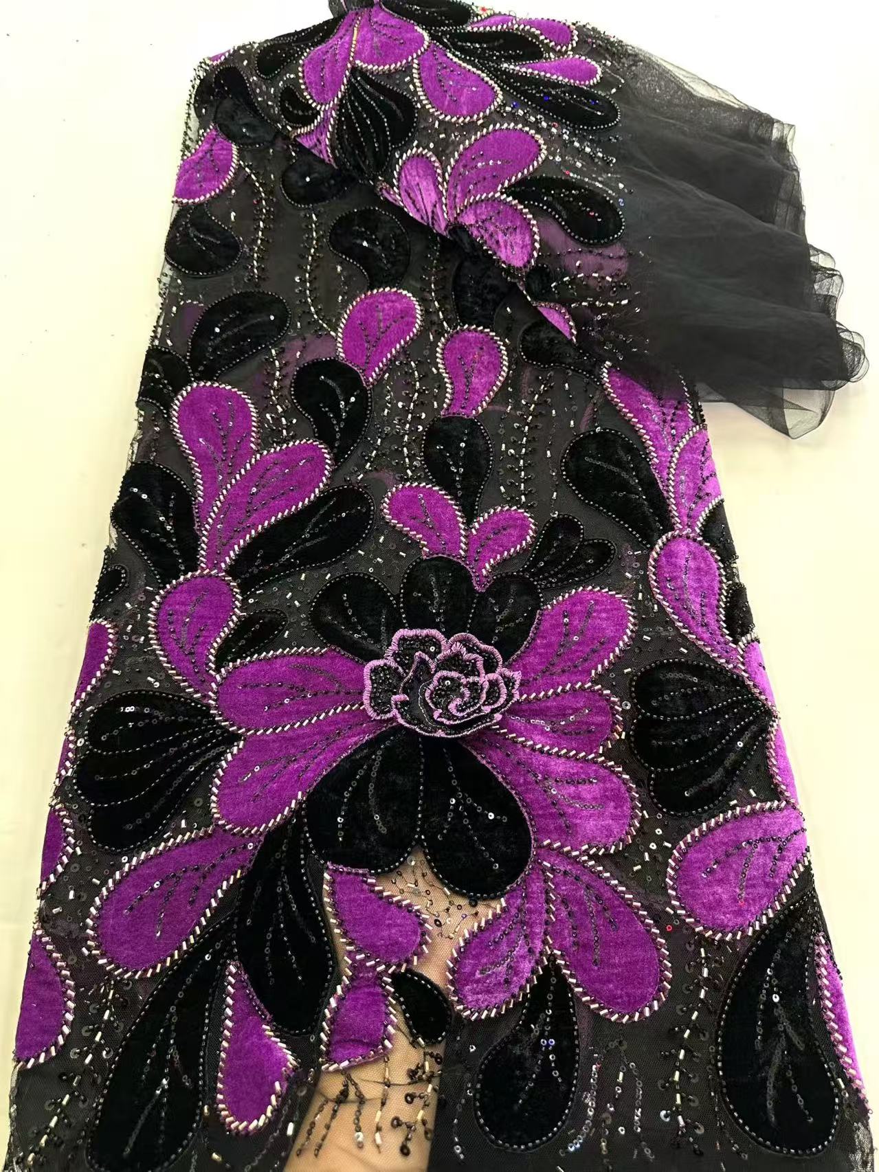 Latest African Velvet Lace Fab - Sewing Velvet Fabric ulasan dan harga