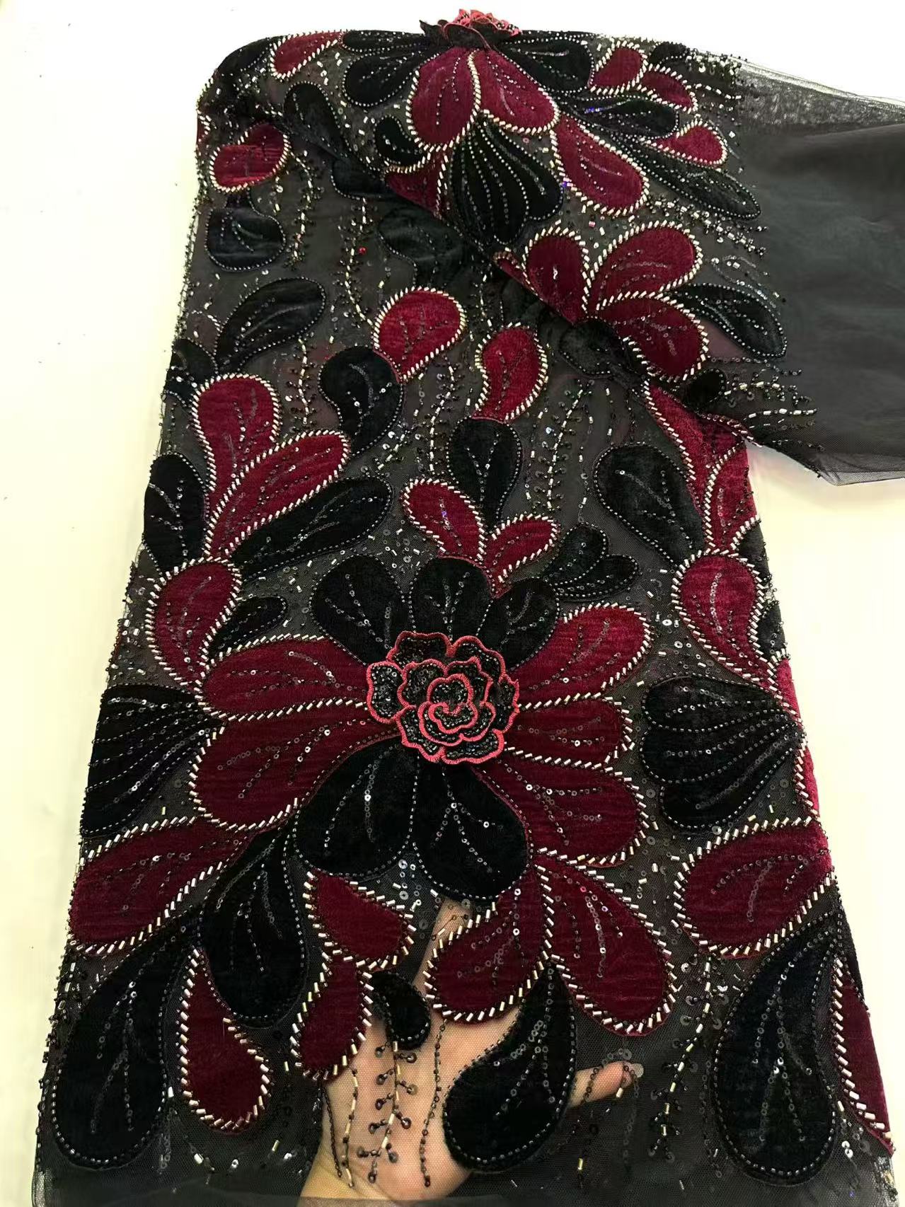 Latest African Velvet Lace Fab - Sewing Velvet Fabric ulasan dan harga