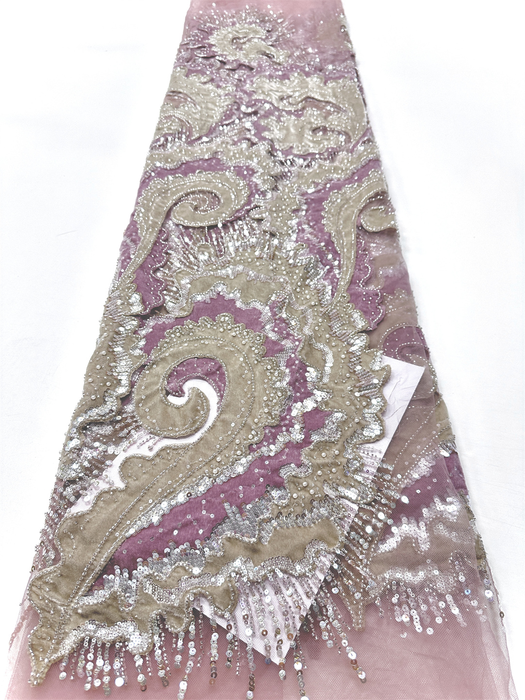 2025 African French Velvet Bea - Sewing Velvet Fabric ulasan dan harga