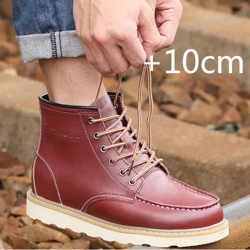 2025 Men Boots Elevator Shoes  - Sewing Latex ulasan dan harga