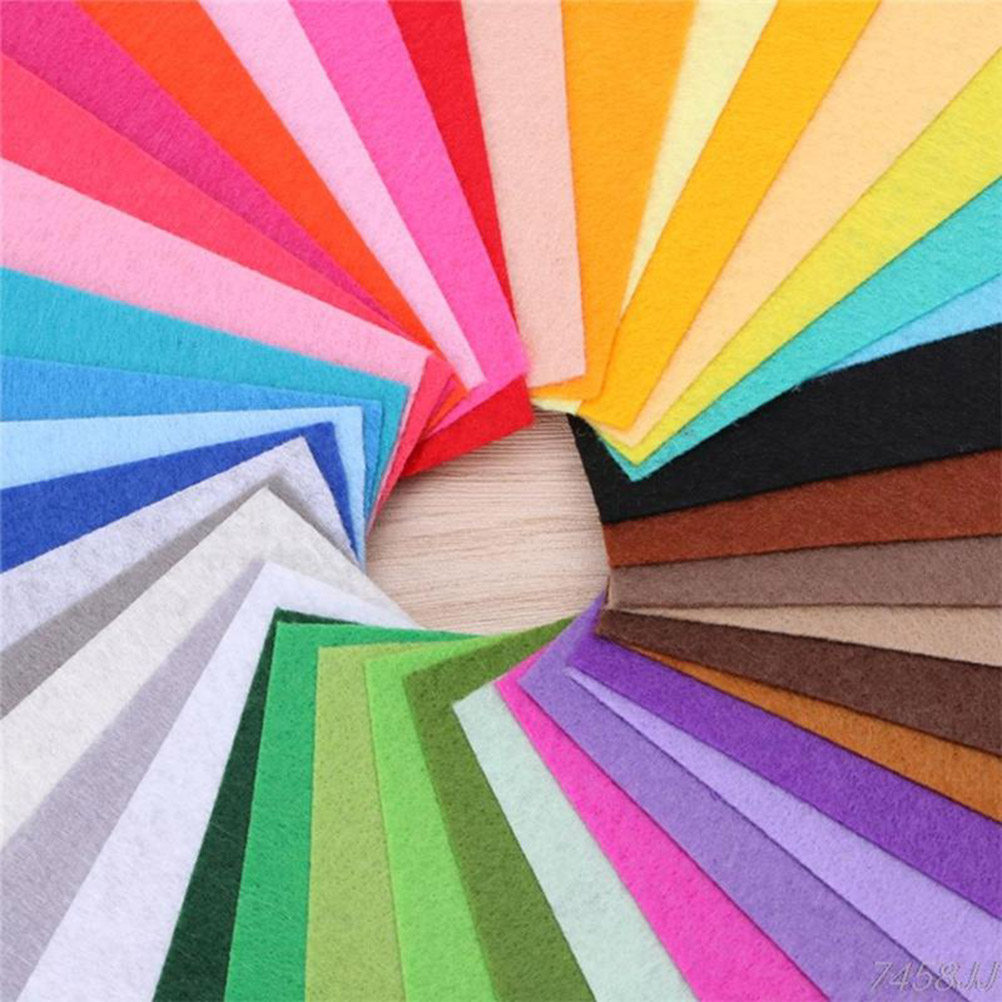 40Pcs Colorful Nonwoven Fabric - Sewing Textile Art ulasan dan harga