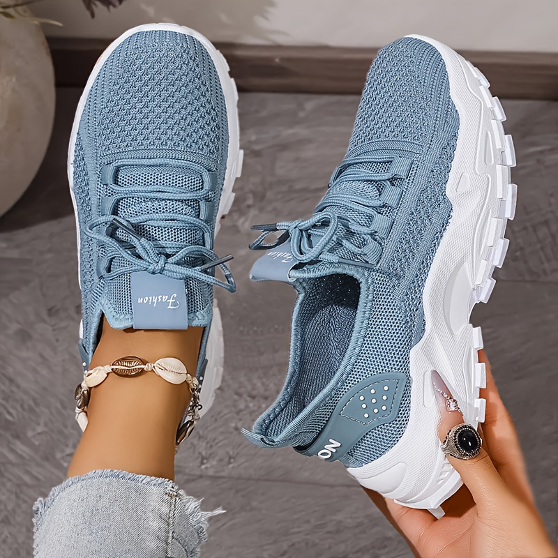 Breathable Knit Sneakers Fashi - Sewing Garment ulasan dan harga