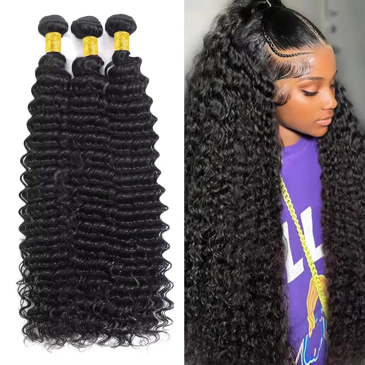 Deep Wave Burmese Human Hair B - Sewing Lab ulasan dan harga