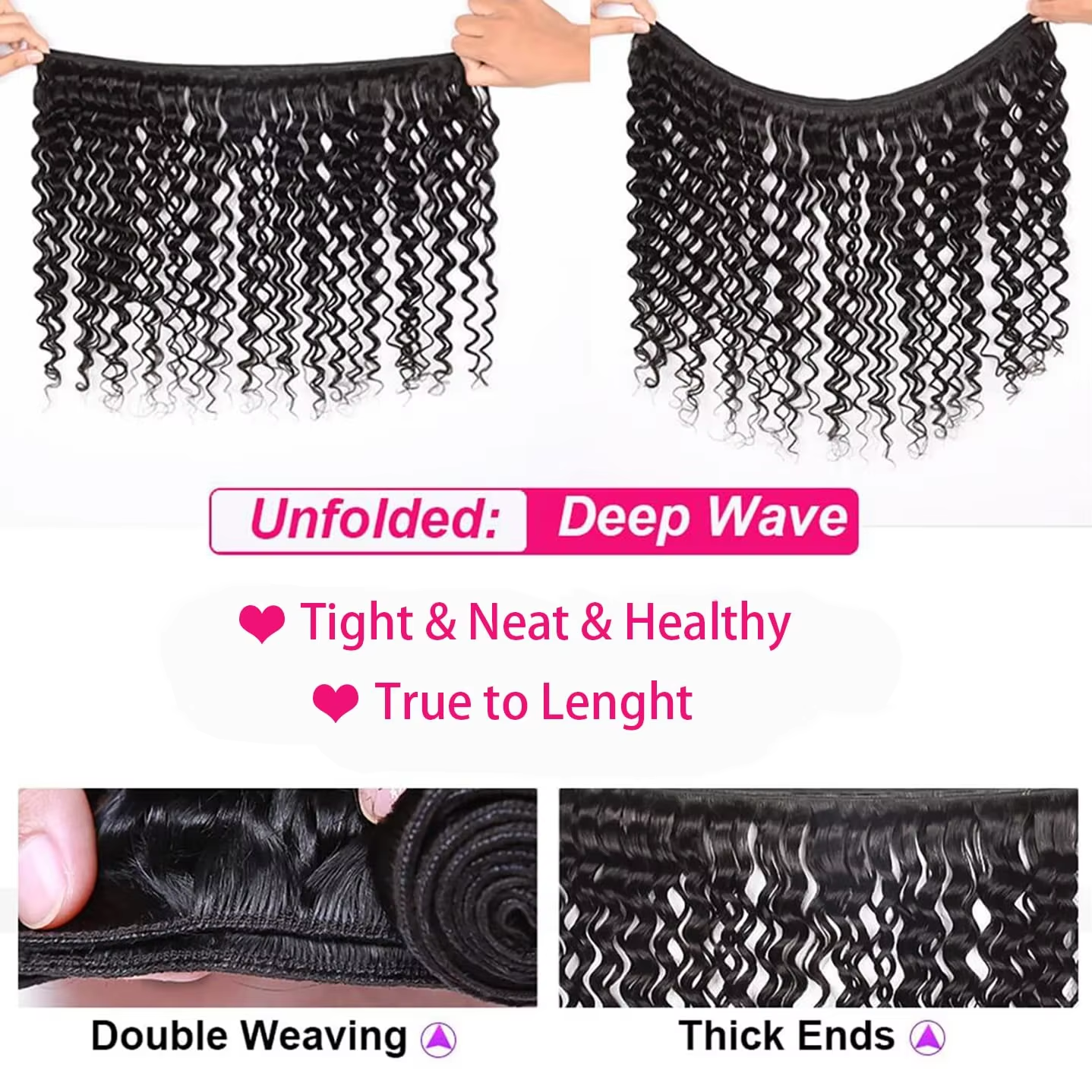 Deep Wave Burmese Human Hair B - Sewing Lab ulasan dan harga