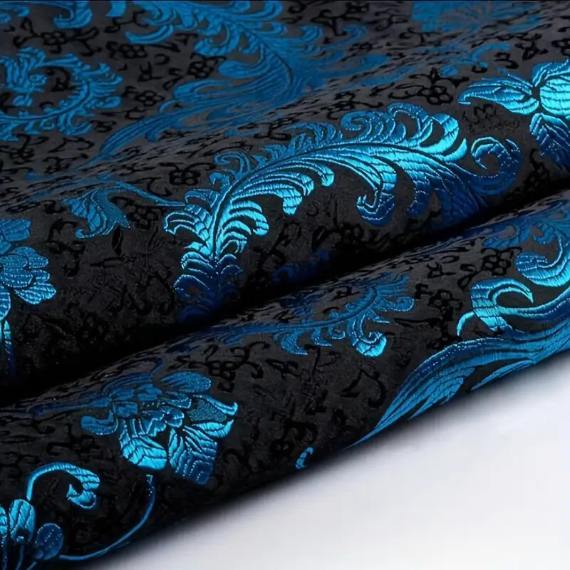 3D Blue Phoenix Tail Brocade F - Sewing Garment ulasan dan harga