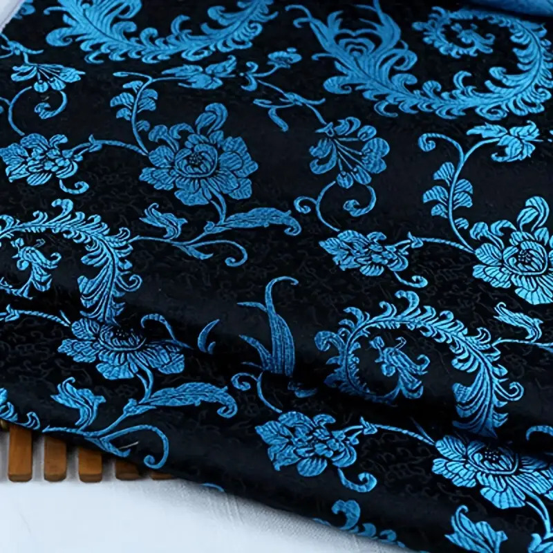3D Blue Phoenix Tail Brocade F - Sewing Garment ulasan dan harga