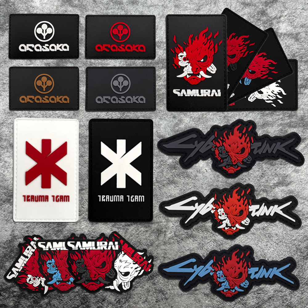 A Cyberpunk Pattern Pvc Patch, - Velcro Sew On ulasan dan harga