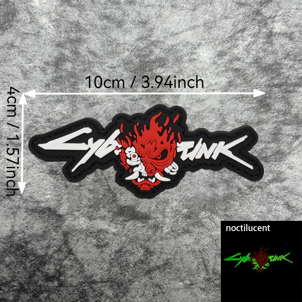 A Cyberpunk Pattern Pvc Patch, - Velcro Sew On ulasan dan harga
