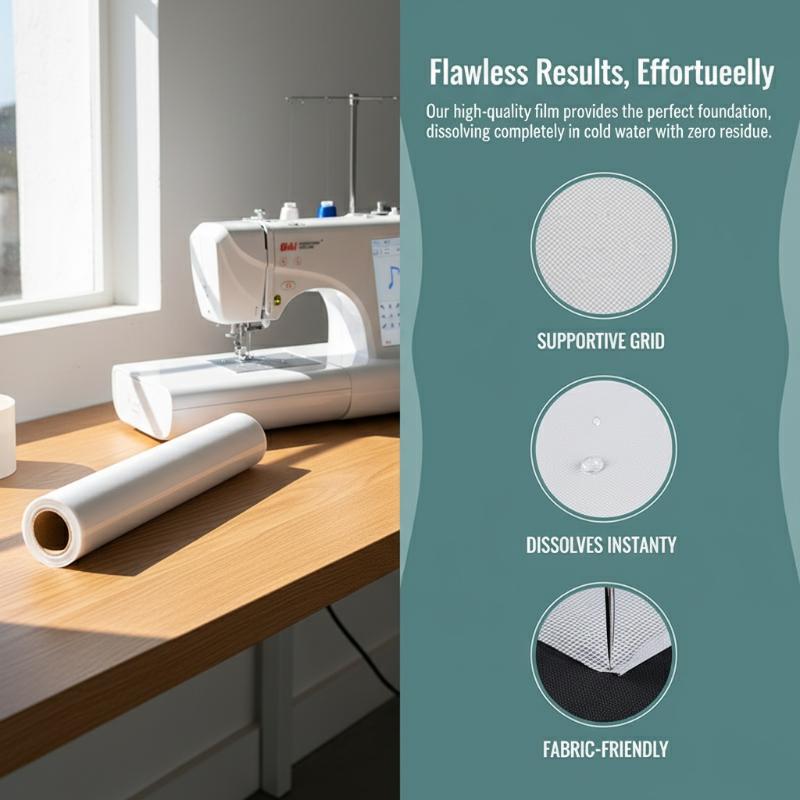 Water Soluble Embroidery Toppi - Sewing Machine In Textile ulasan dan harga