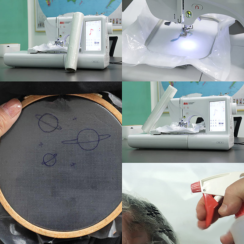 Water Soluble Embroidery Toppi - Sewing Machine In Textile ulasan dan harga